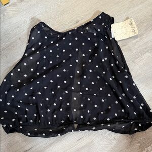 NWT Polka Dot Black TOP